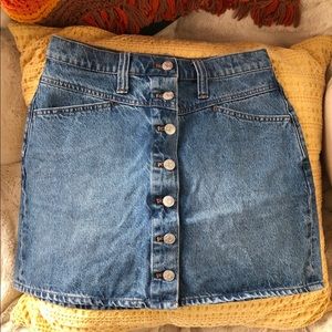 Madewell Button Up Denim Skirt Size 27